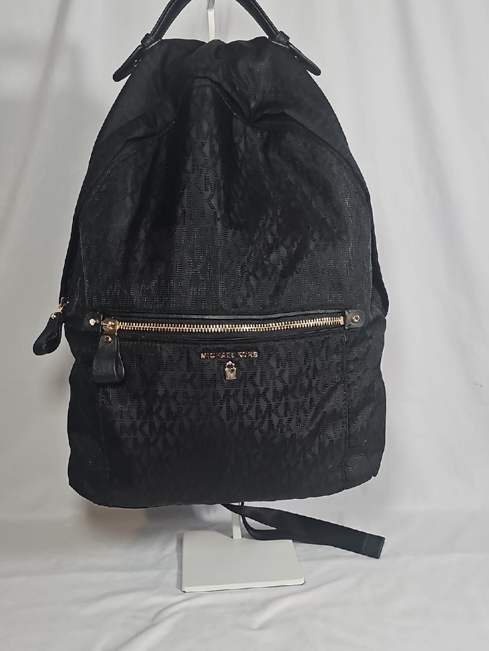 Michael Kors Monogram Nylon Backpack Black